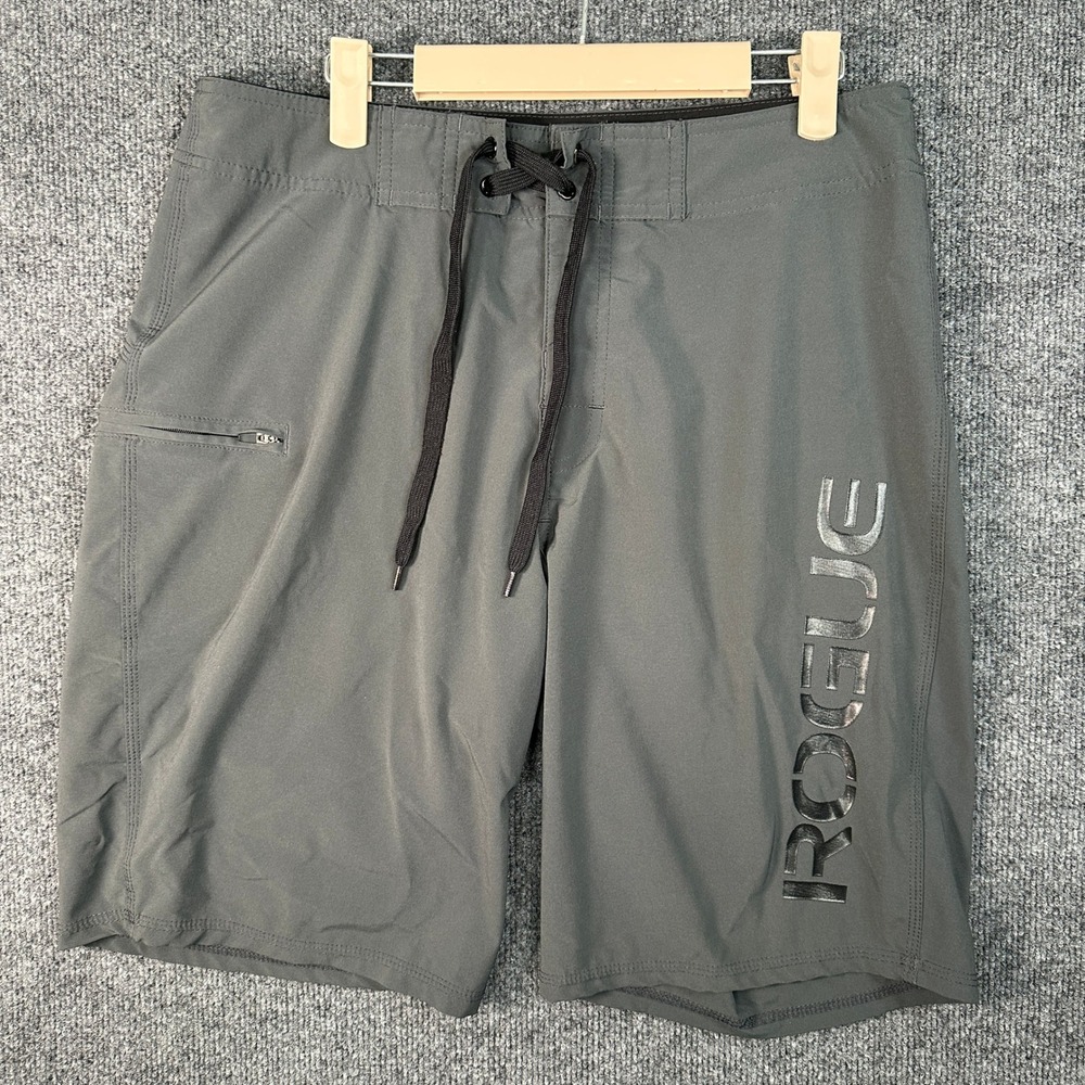 Rogue Fitness Men's Workout Shorts Size 32 Gray Athletic Gym CrossFit Training